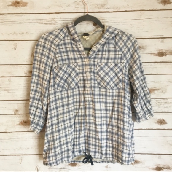 Free People Tops - Free people hooded flannel! Great condition!!